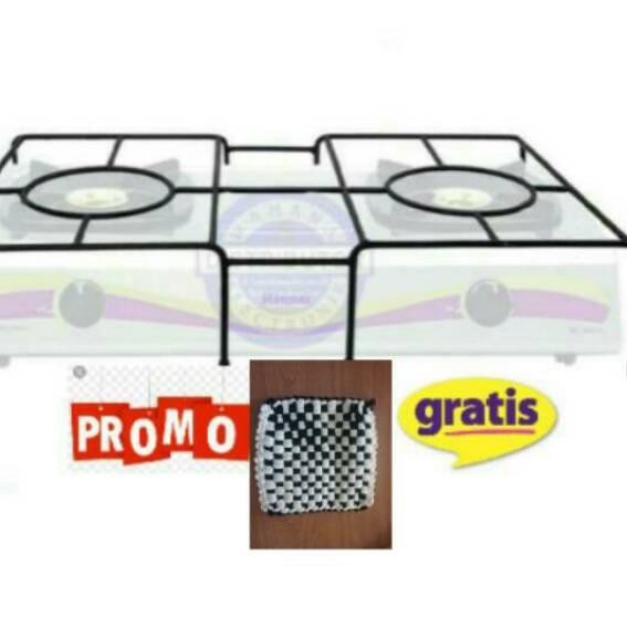 [HARGA ECERAN] Dudukan kompor gas 2 tungku - rangka behel kompor - tangkringan oven ภ