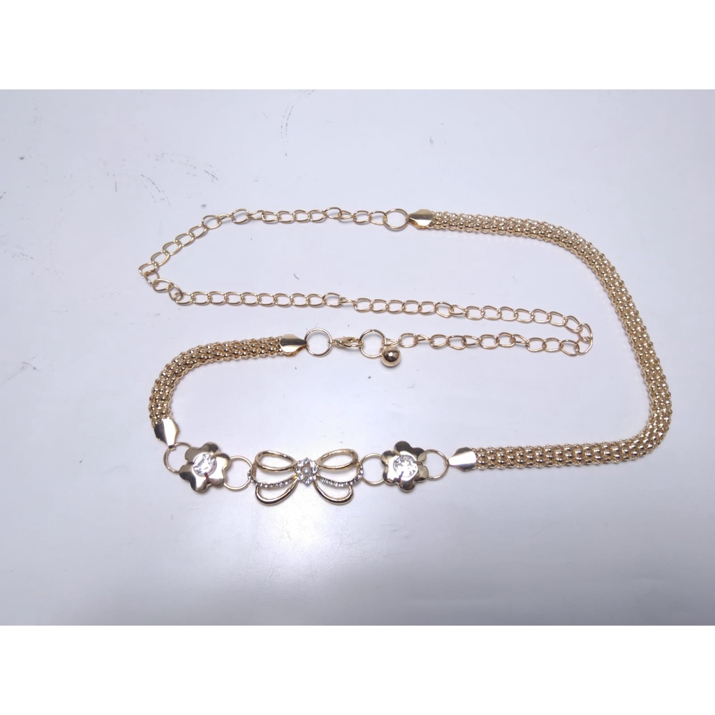 Ikat Pinggang Tali Rantai Wanita CORN RHINESTONE 02 Korea Fashion Style  Women Belt Gasper Cewe Sabuk