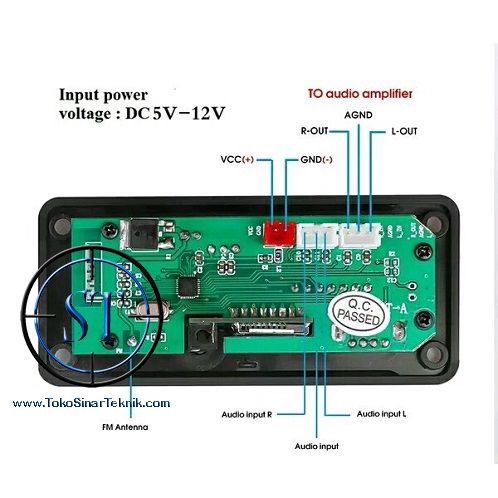 Kit Module MP3 Bluetooth Wireless 5.0 LCD Kotak Hitam Player Speaker Board Audio Car Format MP3/WMA/WAV/FLAC/APE