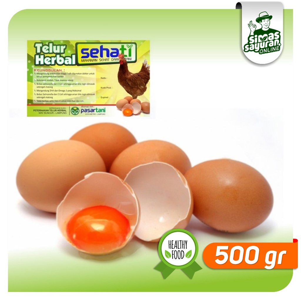 

Telur Ayam Herbal Omega 1 pack (10 butir)