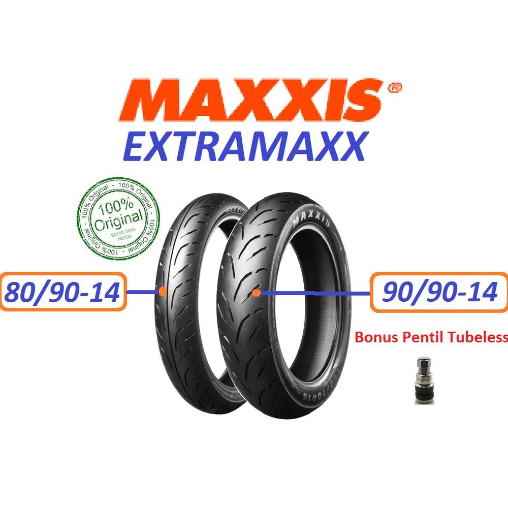 [[BISA COD]] Ban tubeless motor matic ring 14 80/90-14 90/90-14 Maxxis Extramax