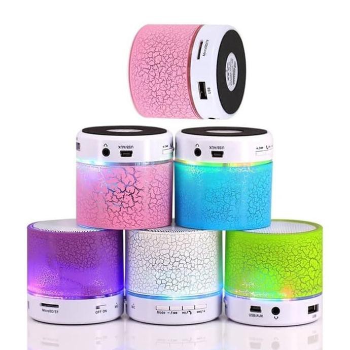 Speaker Aktif Mini Bluetooth Lampu Motif Retak Speker Gotic Wireless