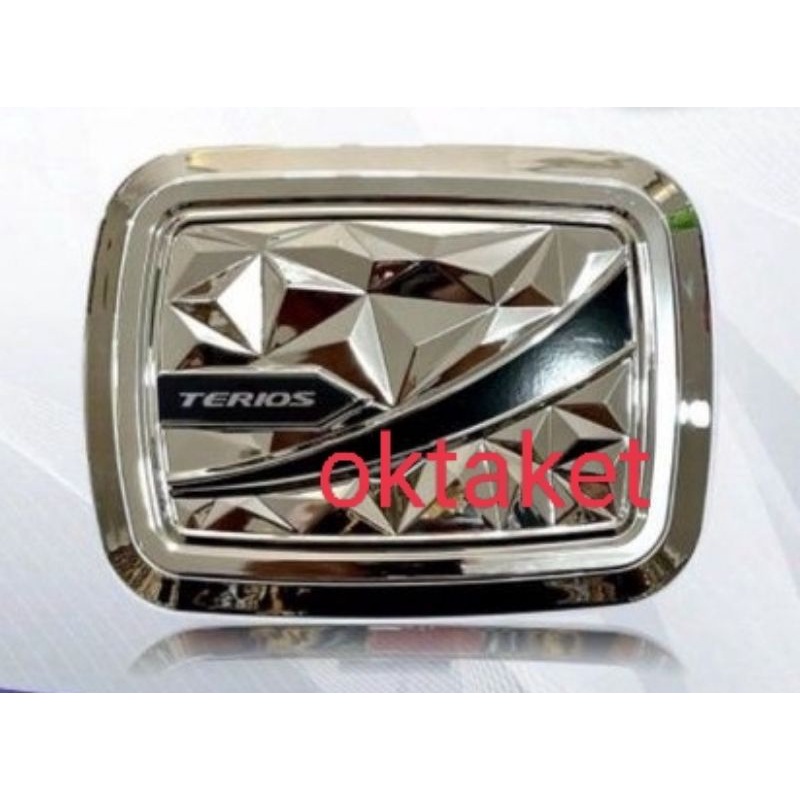 tank cover Rush terios lama old 2007 2010 2015 2017 Diamond Chrome list Hitam