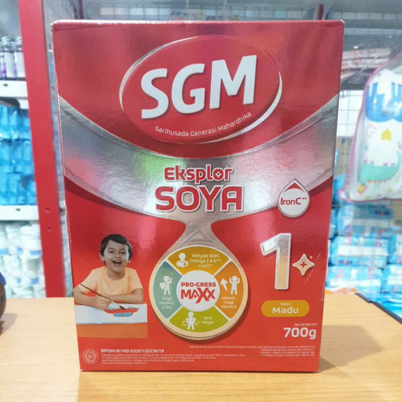 susu SGM 1+ eksplor SOYA untuk usia 1-5 tahun vanila / madu 700g