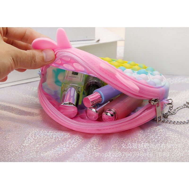 TweedyToys - Round and Square Rubber Bag / Tas Anak Pop It