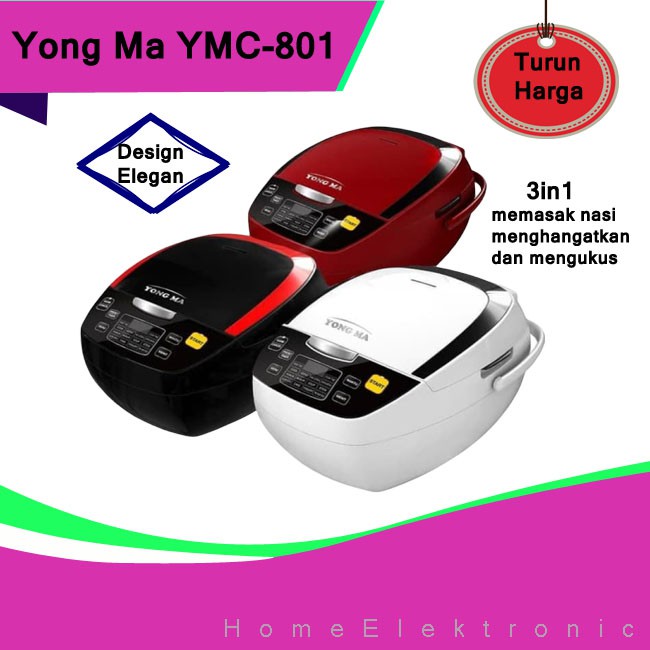 Rice Cooker Yong Ma YMC-801 / YMC801 / YMC 801 Digital Magic com 2L free bublewrap