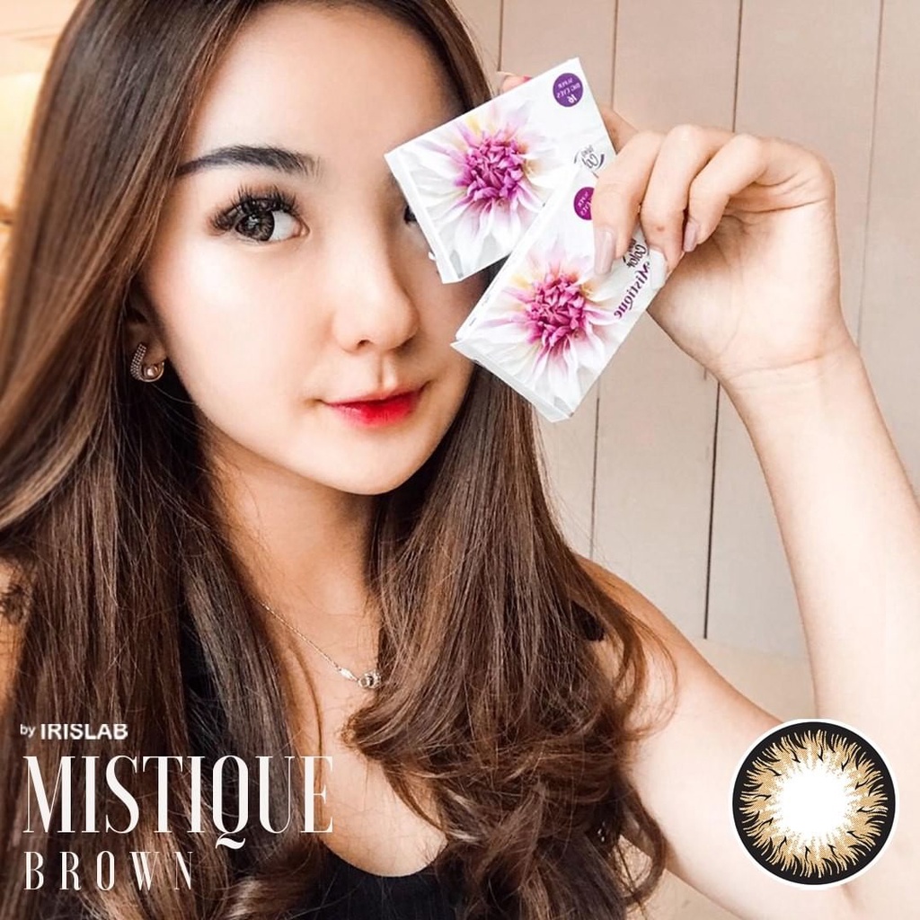 SOFTLENS BROWN MISTIQUE LIVING COLOR BIG EYES 16MM GRATIS TEMPAT SOFLEN