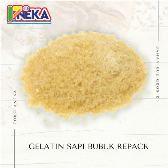 

Gelatin Sapi Bubuk 100gr (Repack)