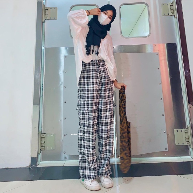 HL CARGO TARTAN PANTS (REALPICT)