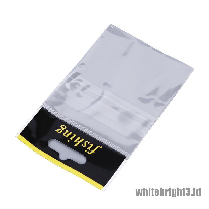 &lt; &lt; &gt; 100pcs Tas Penyimpanan Kail Pancing Ukuran Kecil Warna Putih