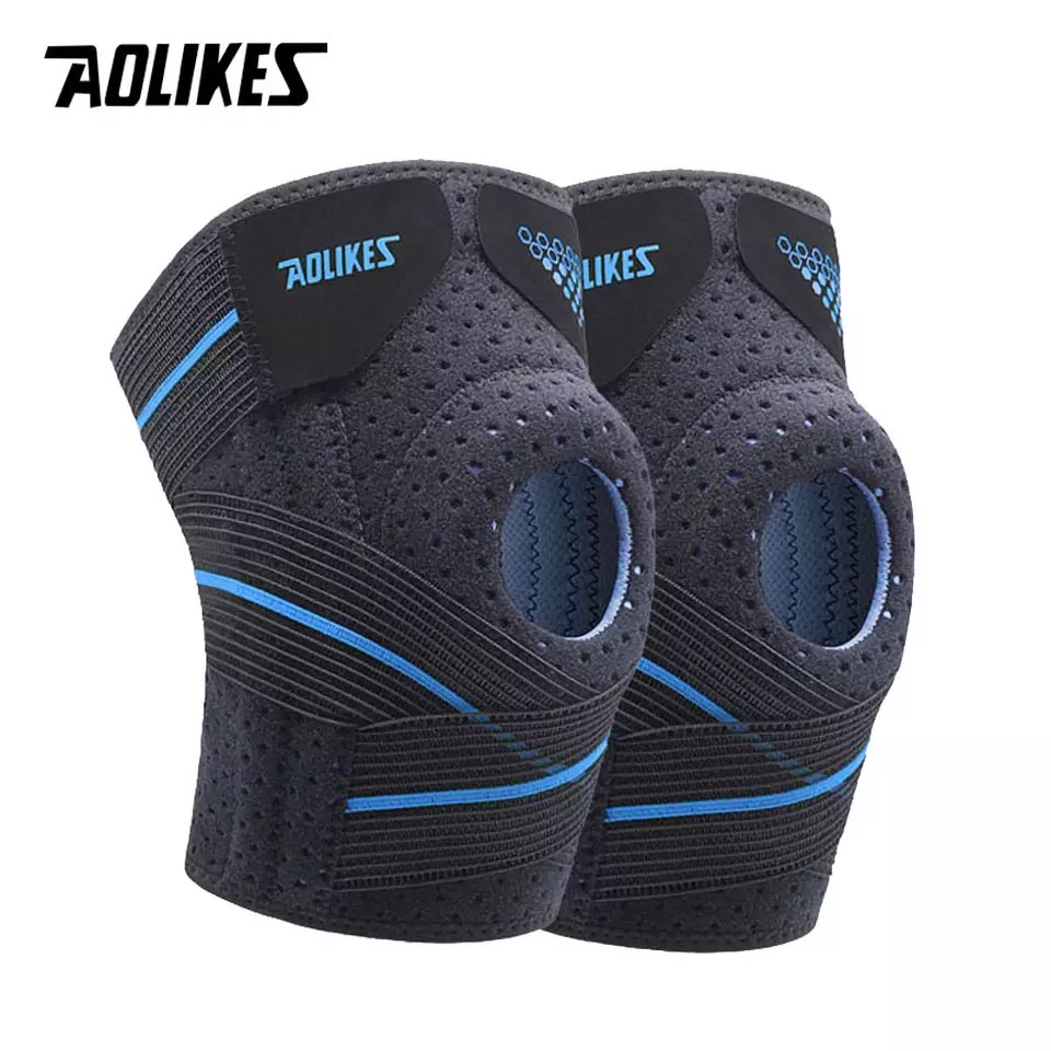 7909 AOLIKES COOLFIT KNEE WRAP SLEEVE PAD GUARD DEKER LUTUT KAKI ACL