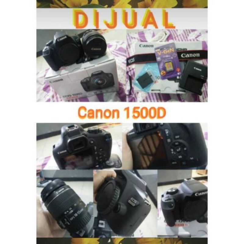 KAMERA CANON 1500D 24MP second dilengkapi dengan WIFI (PRELOVED) + TAS KAMERA