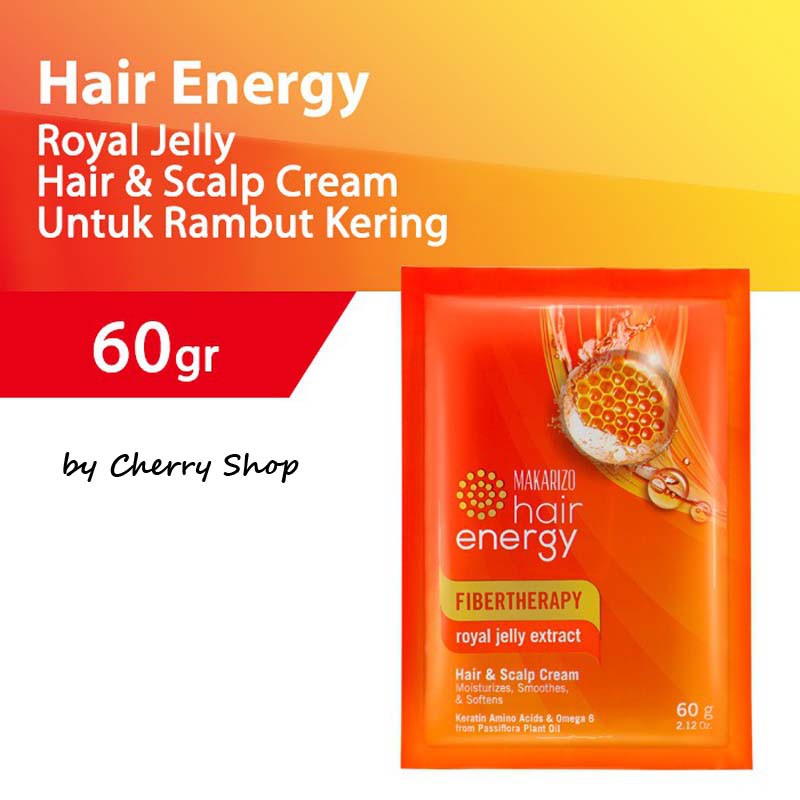 [60ML] MAKARIZO Hair Energy Hair &amp; Scalp Creambath Sachet 60 mL | Fibertherapy