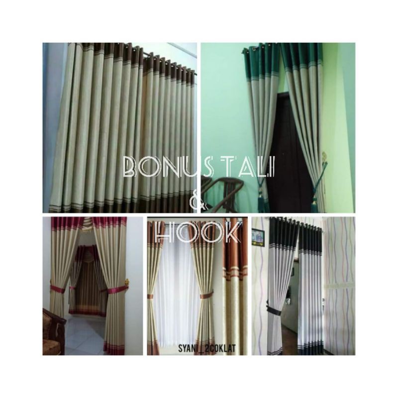 GORDEN BLACKOUT PREMIUM GORDEN ALA HOTEL PREMIUM smokring kombinasi/korden pintu/gordeng jendela /GO