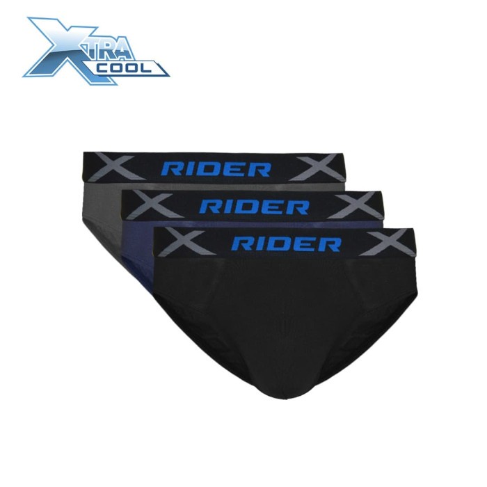 Rider Xtracool R882B Celana Dalam Pria Mini Brief Isi 3 Pcs - M