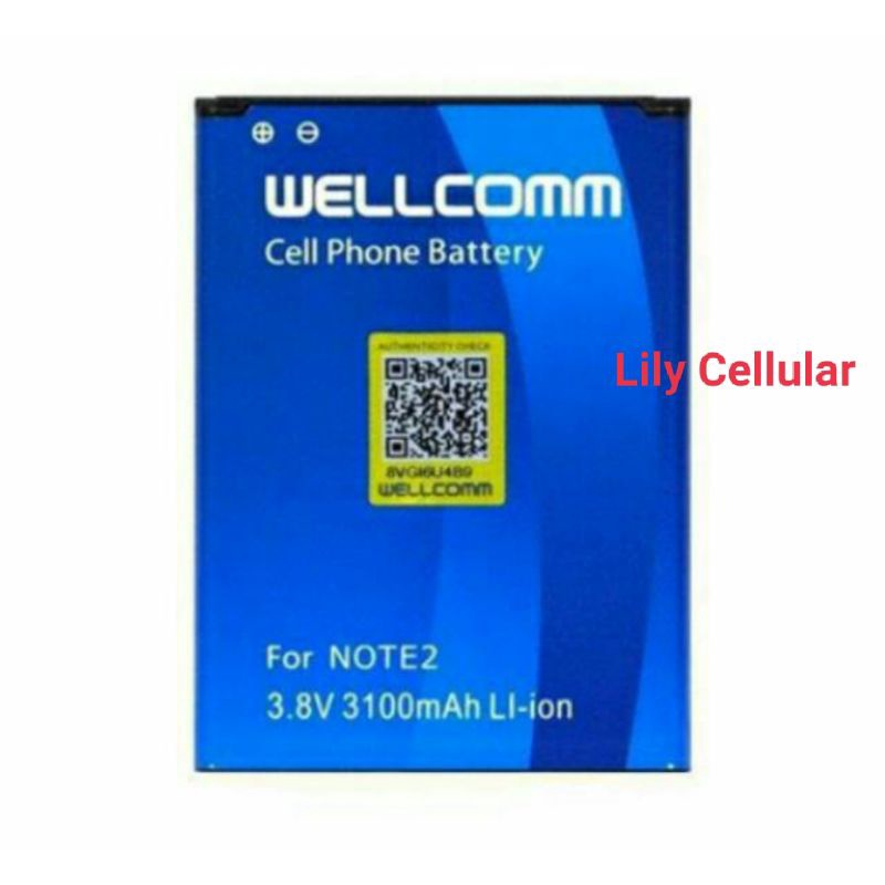 Baterai/Battery Double IC Wellcomm Samsung Note2/Note 2 N7100