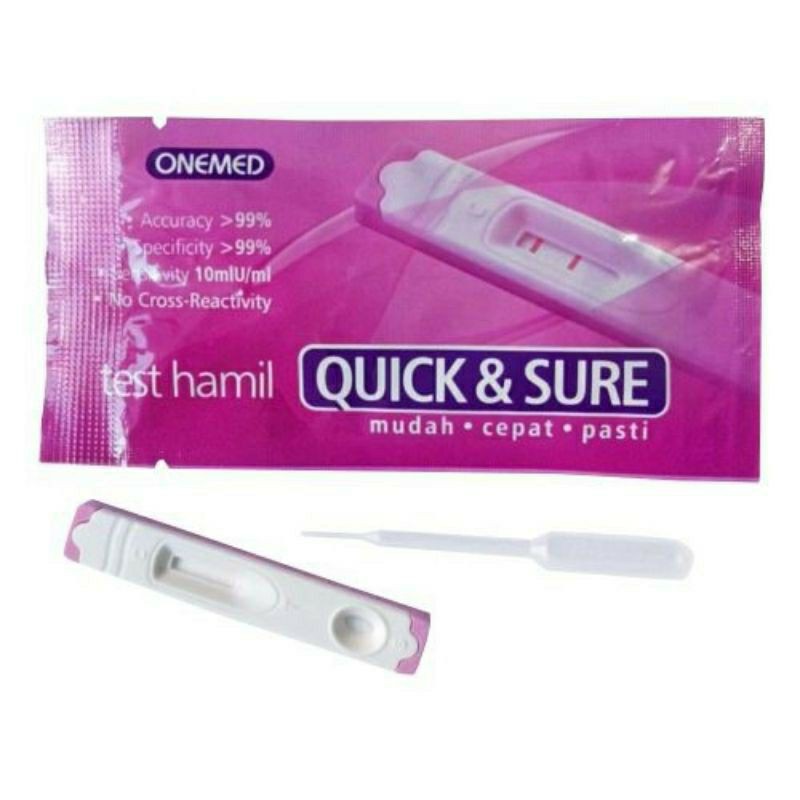 Tes Kehamilan Quick&amp;Sure - Tes Pack - Testpack Tes Hamil Cek Kehamilan Akurat Wadah Urine Tes Kehamilan