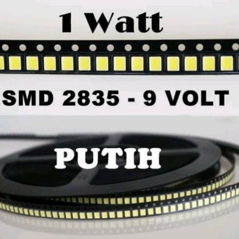 6500K LED SMD 2835 9V 1W 100MA/1000 PCS