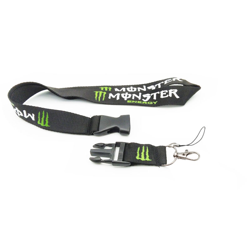 Monster Energy Leher Lanyard Ponsel Sling untuk Kartu Pelajar Tali ID Card Straps Gantungan Kunci Anti-Drop Lanyard Aksesoris