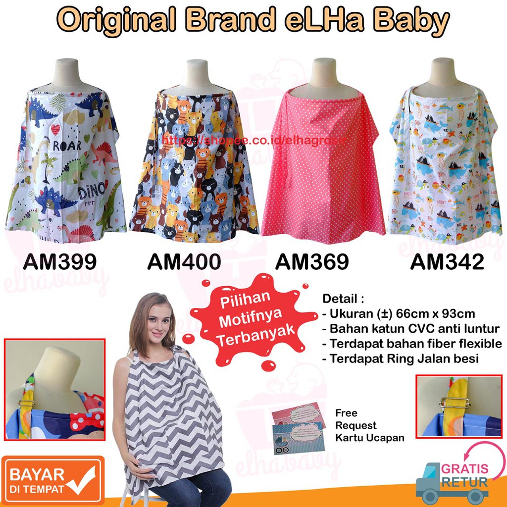 Perlengkapan Bayi Baru Lahir Celemek Menyusui Nursing Apron Apron Menyusui Melingkar Kado Lahiran