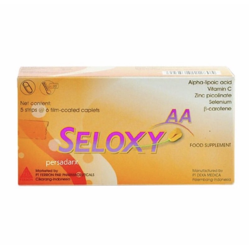 Seloxy AA box 30 tablet ( antioxidant lengkap kesehatan tubuh )