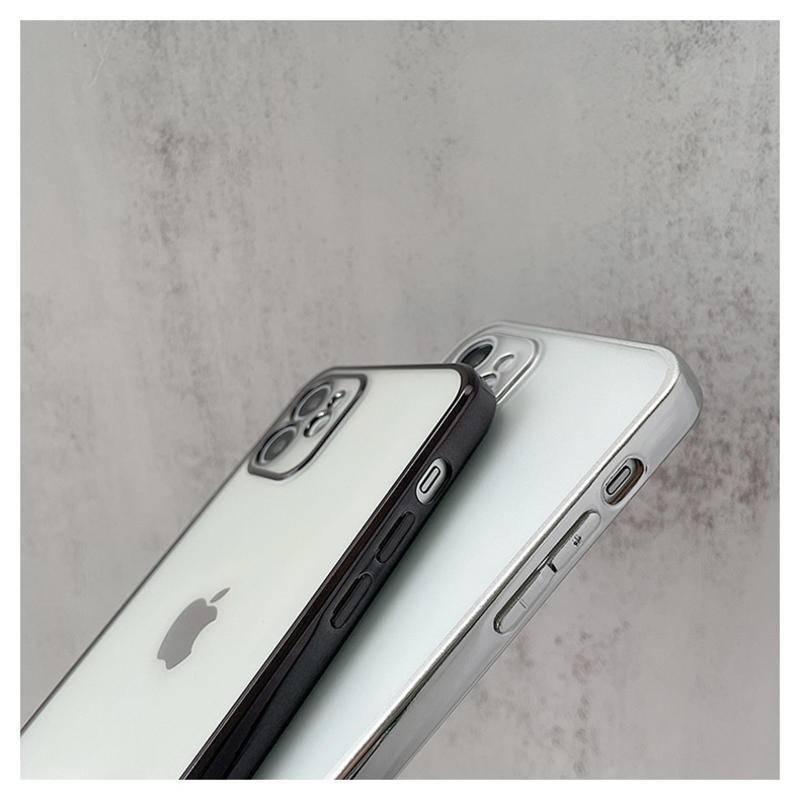 Soft Case Silikon Transparan Frosted Electroplating Untuk iPhone 13 12 11 Pro MAX Mini X XS MAX XR SE 2022 2020 6 6S 7 8 Plus