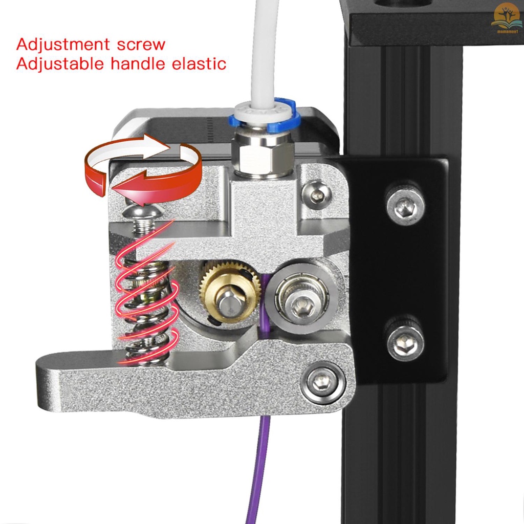 Upgraded CR-10 All Metal Extruder Aluminum MK8 Extruder Block Right Hand for 1.75mm Filament Ender-3/Ender-3 PRO/CR-10/CR-10S PRO/Bluer 3D Printer