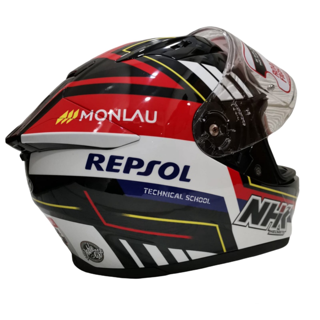 HELM NHK FULL FACE NHK GP PRIME MOTIF MONLAU BLACK RED