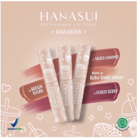 Hanasui Lip Cream BOBA EDITION / Hanasui Mattedorable BOBA EDITION