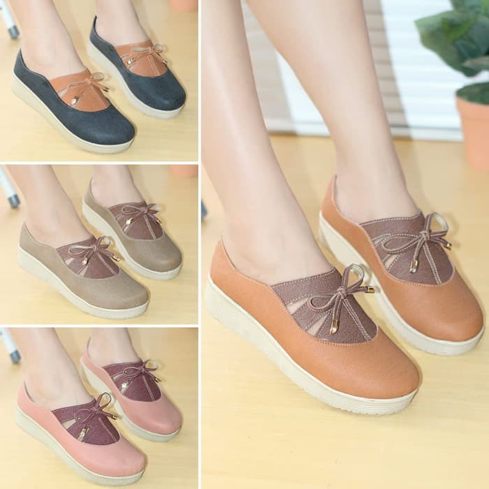 Restokkk Jr Flat Shoes J5018-60 Bj Batam Sepatu Import Sepatu Mur OB318 Wanita  Gaya  Cantik  2330