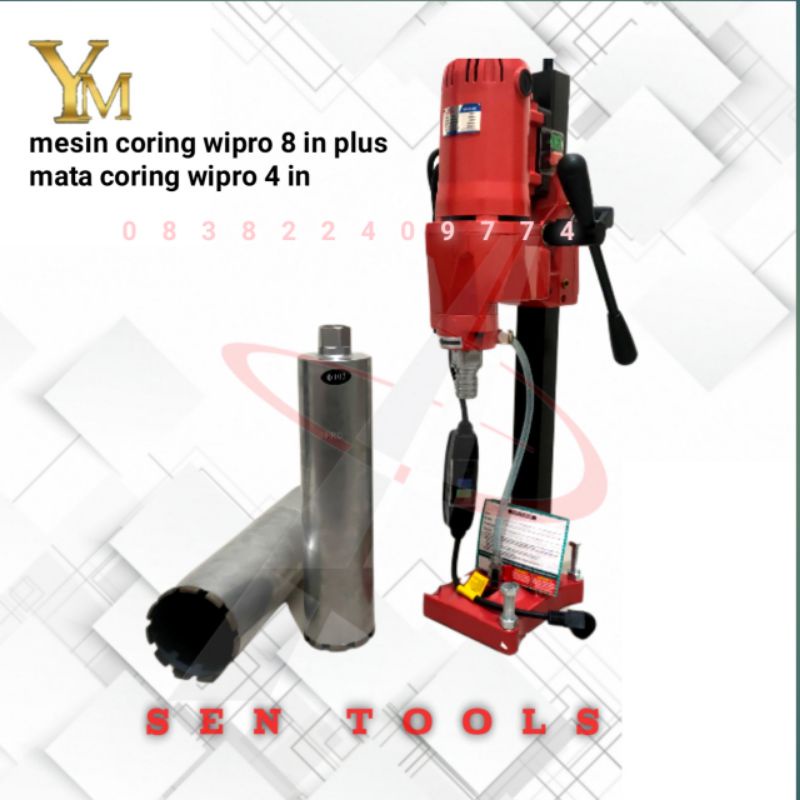mesin bor coring wipro 8 in plus mata mesin coring wipro 5 inch mesin bor beton