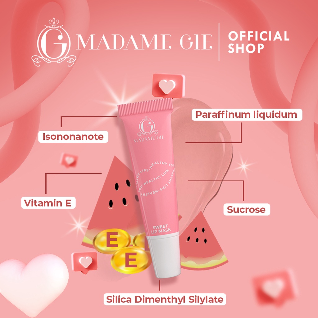 MADAME GIE SWEET LIP MASK WITH SCRUB - MASKER SCRUB BIBIR