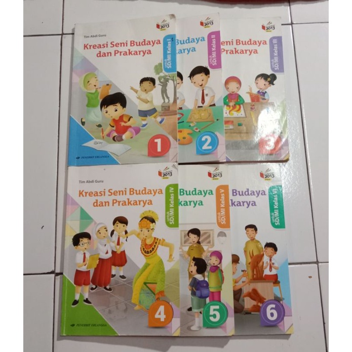 Jual Kreasi Seni Budaya Dan Prakarya SD Kelas 1,2,3,4,5,6 Erlangga ...