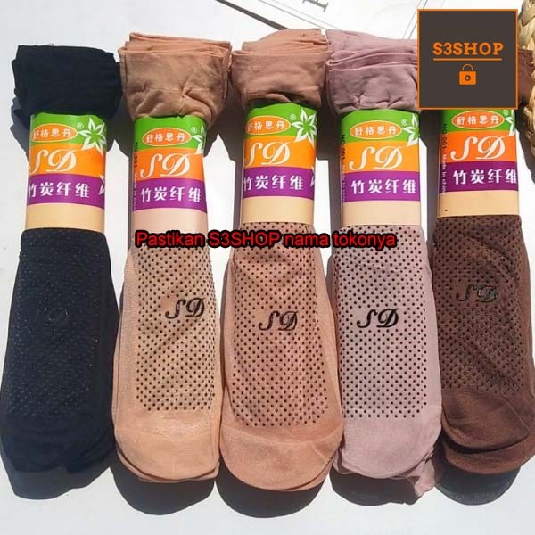 Kaos Kaki Kerja Wanita Panjang Premium Tipis Anti Slip Gel Socks Girl