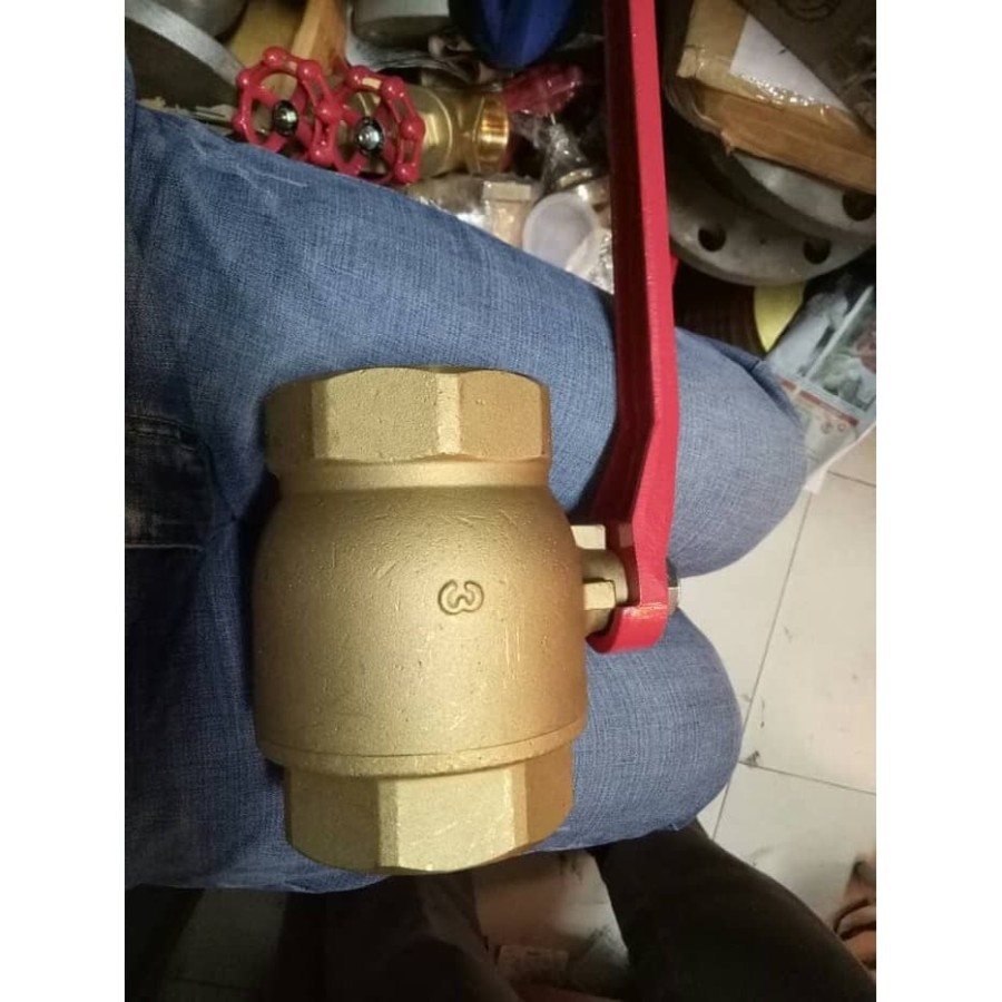BALL VALVE KITZ KUNINGAN 3" ASLI, KRAN KERAN AIR KITZ 3 INCH