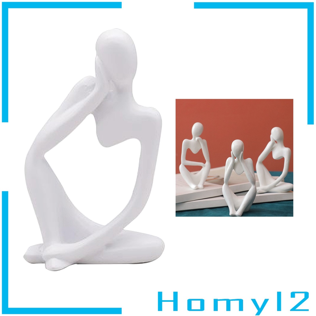 Homyl2 Patung Pahat Karakter Thinker Bahan Resin Dekorasi Rumah / Kantor