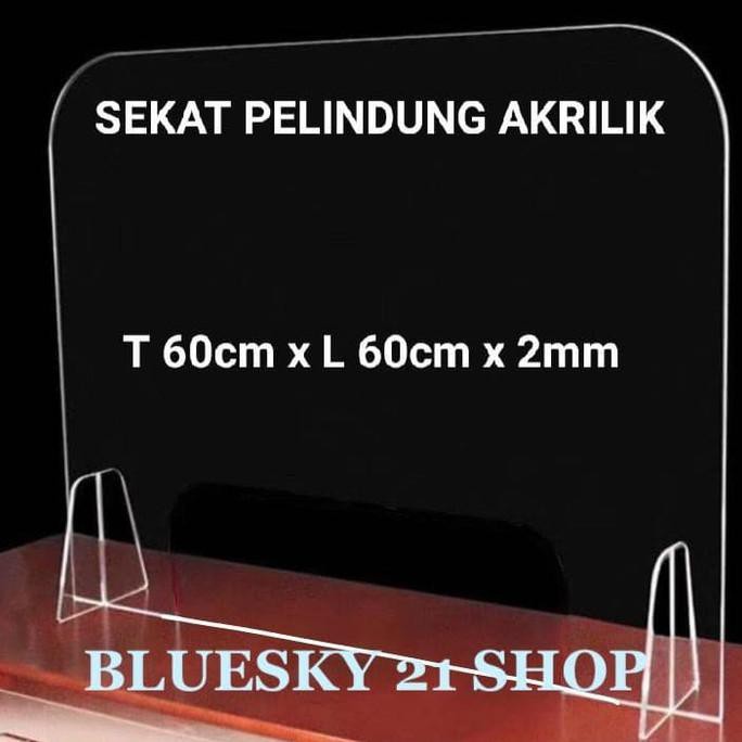 

✨BISA COD✨ PARTISI / SEKAT / PEMBATAS MEJA AKRILIK TANPA LUBANG GROSIR