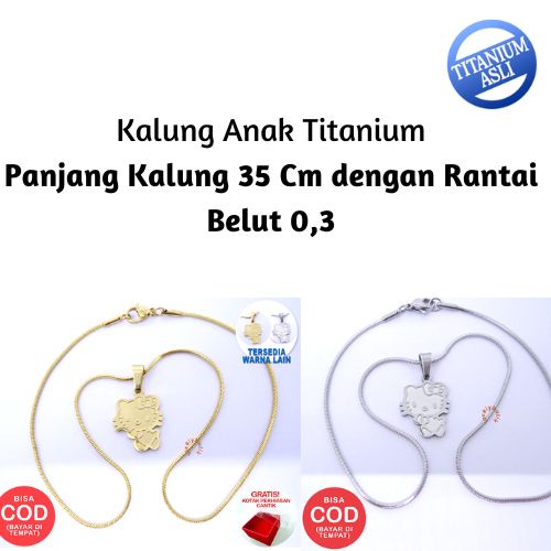 Lovelybutik - Kalung Anak Perempuan Titanium Anti Karat Cutie Kalung Anak Cewek Lucu Titanium Gratis Hadiah KOTAK PERHIASAN