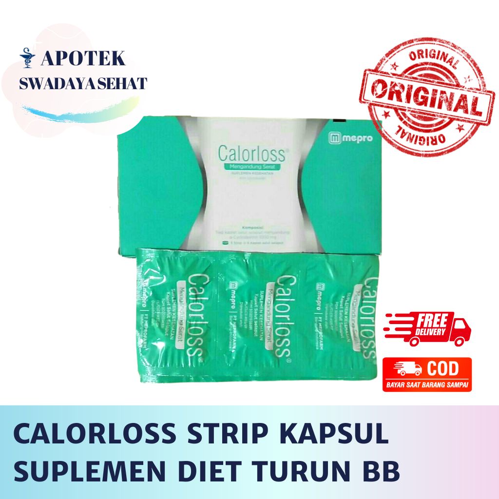 CALORLOSS Strip Kaplet - Suplemen Obesitas Menurunkan Berat Badan Mengikat Lemak Langsing