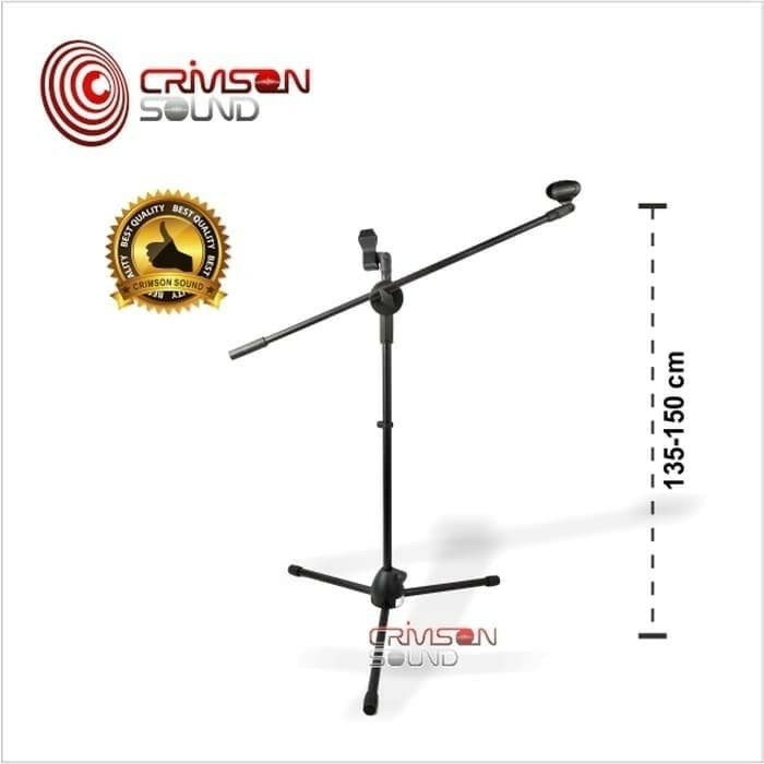 Microphone Stand mic Noise NS-200 bisa disetel sesuai kebutuhan tinggi 175 cm