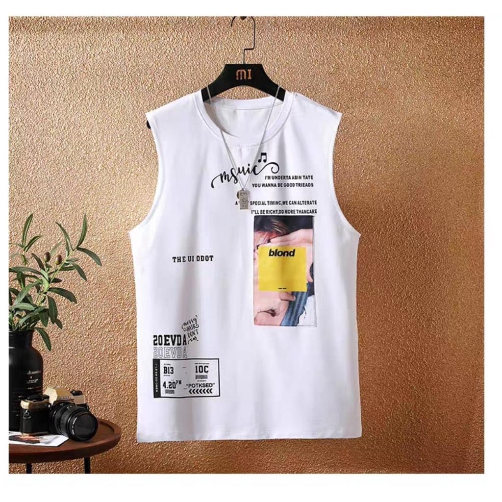 POLILE781 / KAOS SINGLET EVDA / singlet oblong / fashion cowok / terlaris / terbaru