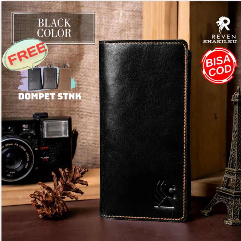 DOMPET KULIT LAKI LAKI PRIA HITAM PANJANG