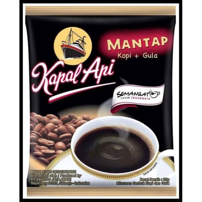 Kopi Kapal Api Mantap Kopi+Gula