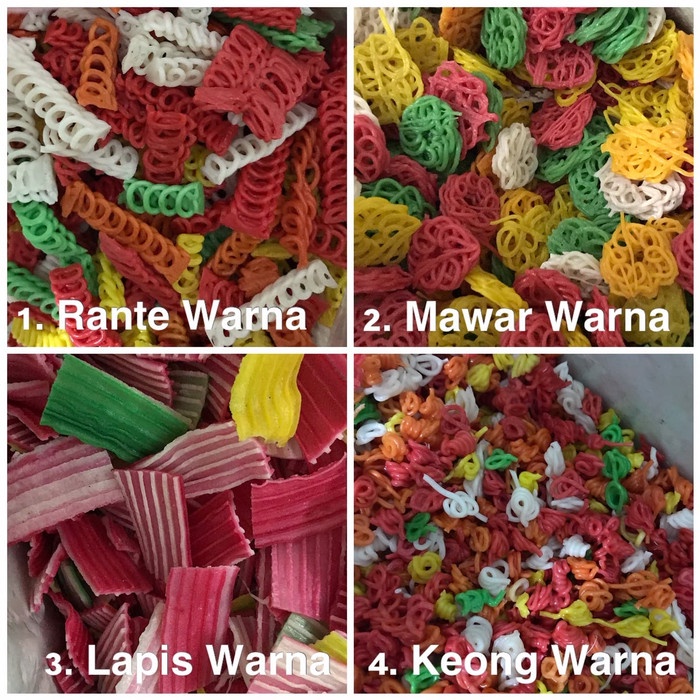 

TERBARU KERUPUK / KERUPUK MENTAH / KERUPUK SEBLAK MENTAH / KRUPUK BWG 200gr - RANTE WARNA
