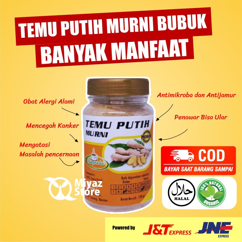 

Temu Putih Bubuk Murni Asli Original 150 Gram