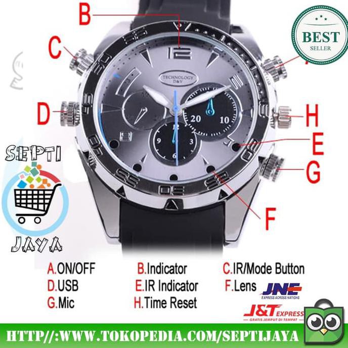 KAMERA KECIL TERSEMBUNYI Spy jam tangan infrared full HD LIMITED