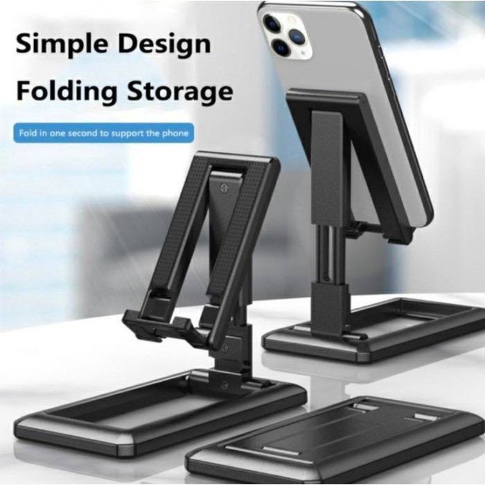 JT - Folding Desktop HD-28 Phone Holder Lipat Universal Support Stand Meja Standing HD28 Dudukan Sandaran HP