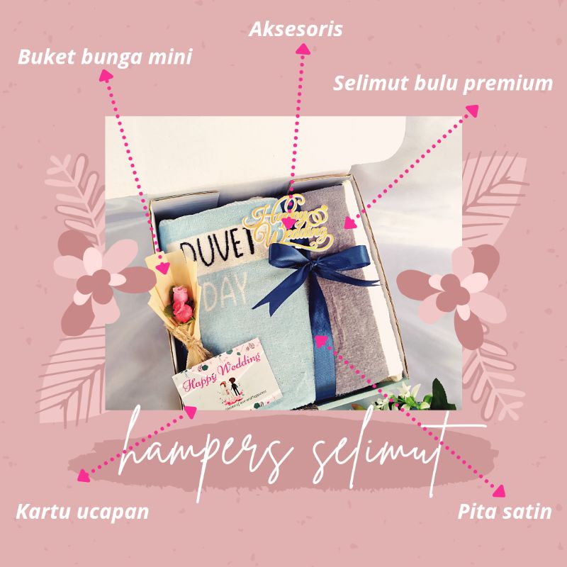 HAMPERS SELIMUT BULU / HAMPERS HADIAH KADO TERMURAH TERLARIS / HAMPERS ULTAH WEDDING ENGAGEMENT