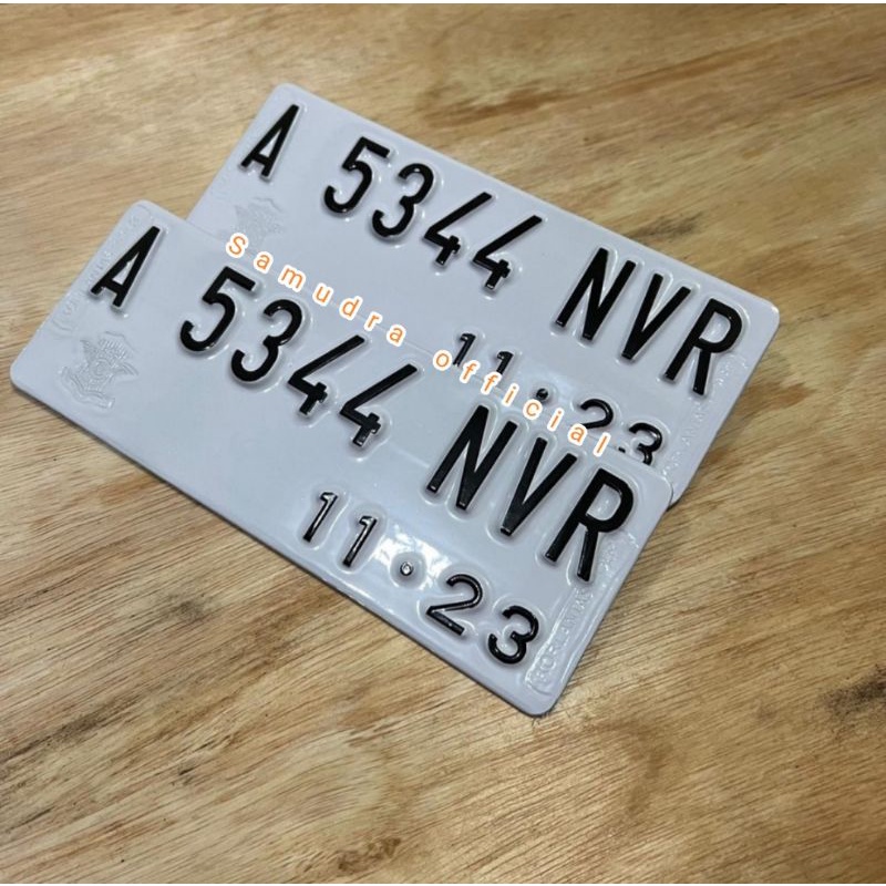 PLAT NOMOR PUTIH BAUT TANAM FONT STANDAR SAMSAT 1PCS