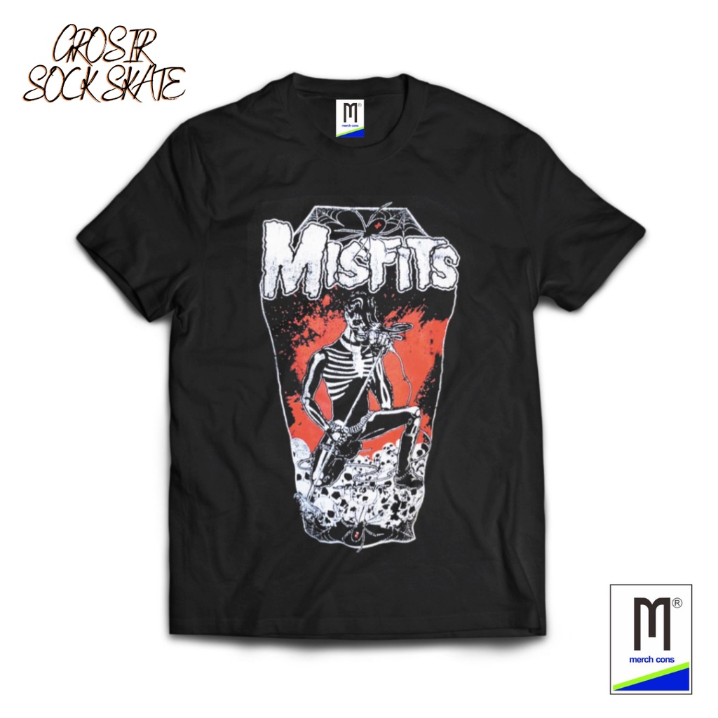 kaos band kaos musik distro vintage misfit hitam 5